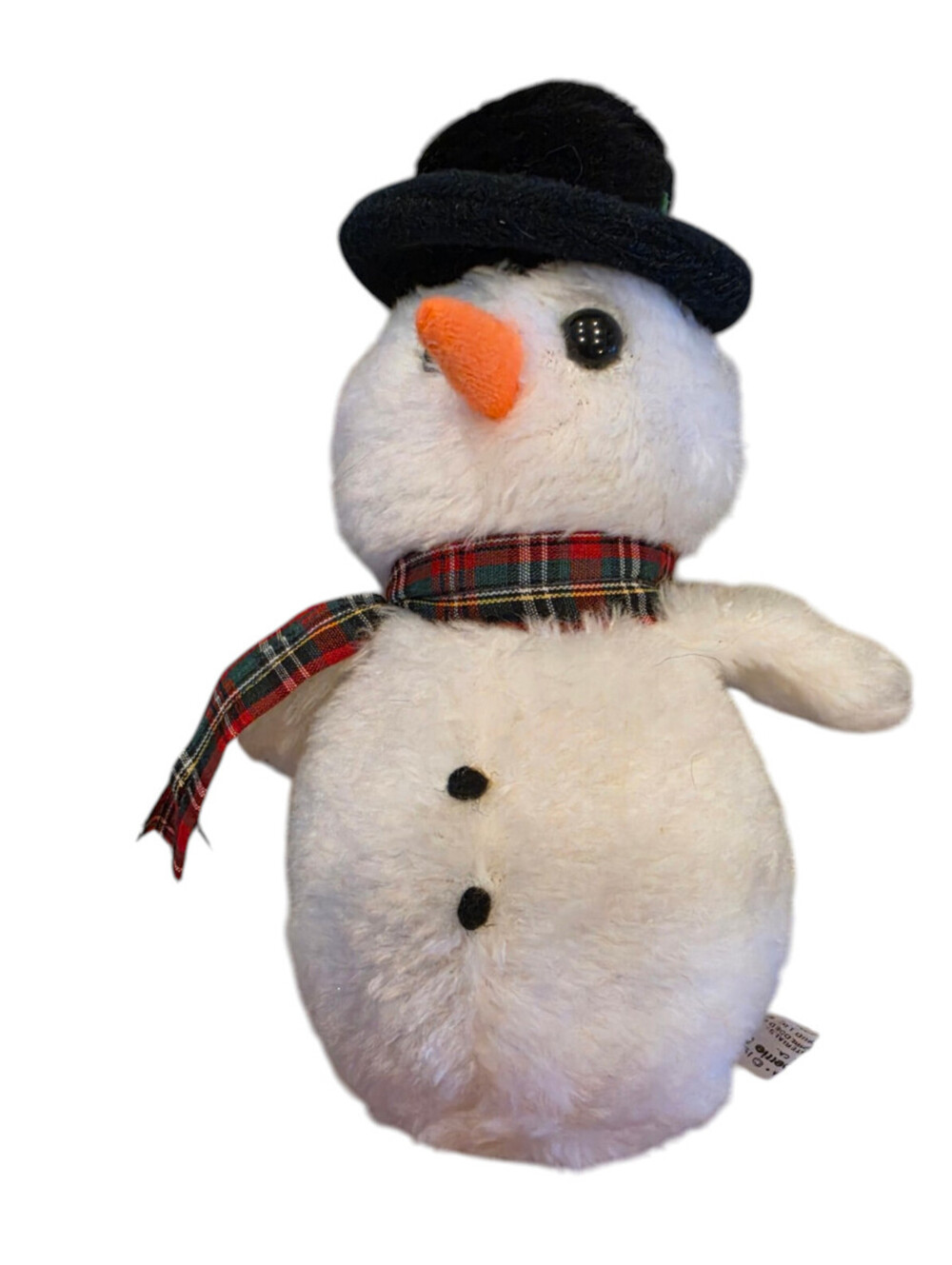 Vintage 1979 Wallace & Berrie Plush Stuffed animal Snowman Holiday Christmas